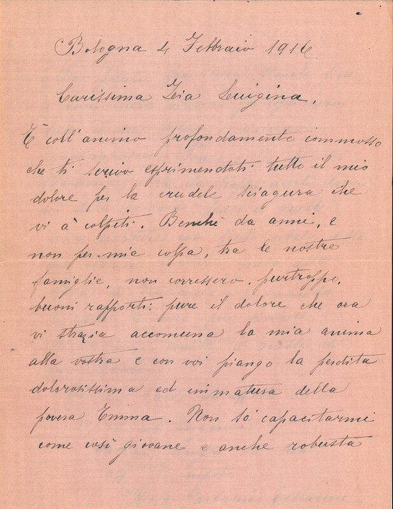 Condoglianze per la morte di Emma Ramorino, 04-02-1916 (1)